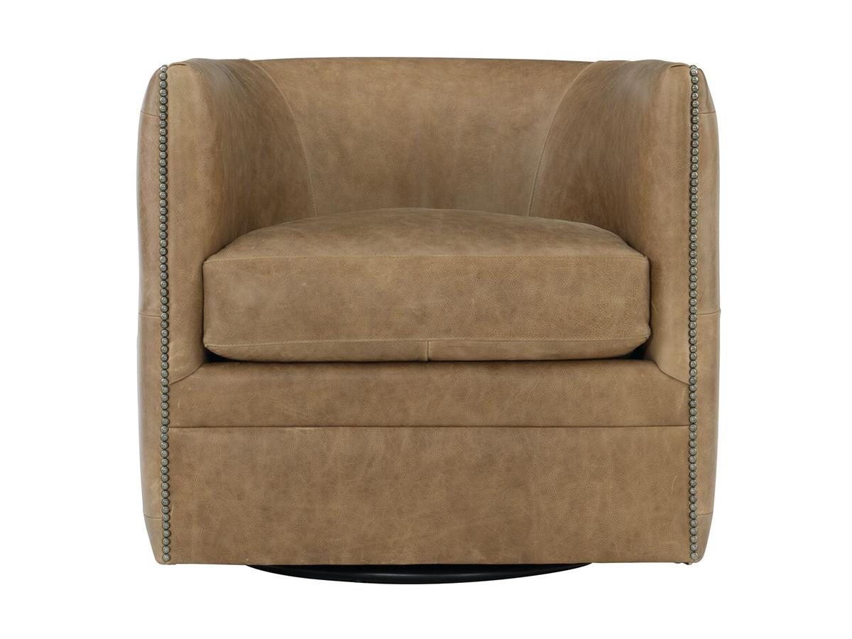 Bernhardt Palazzo Top-Grain Leather Swivel Chair