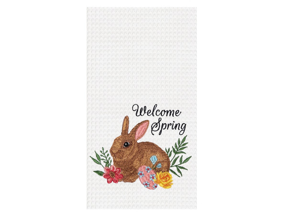 Welcome Spring Bunny Towel