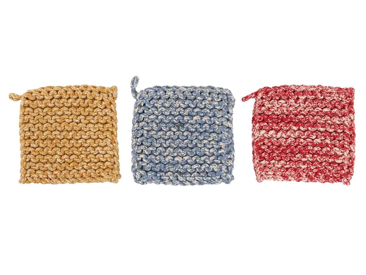 Melange Cotton Crocheted Pot Holder