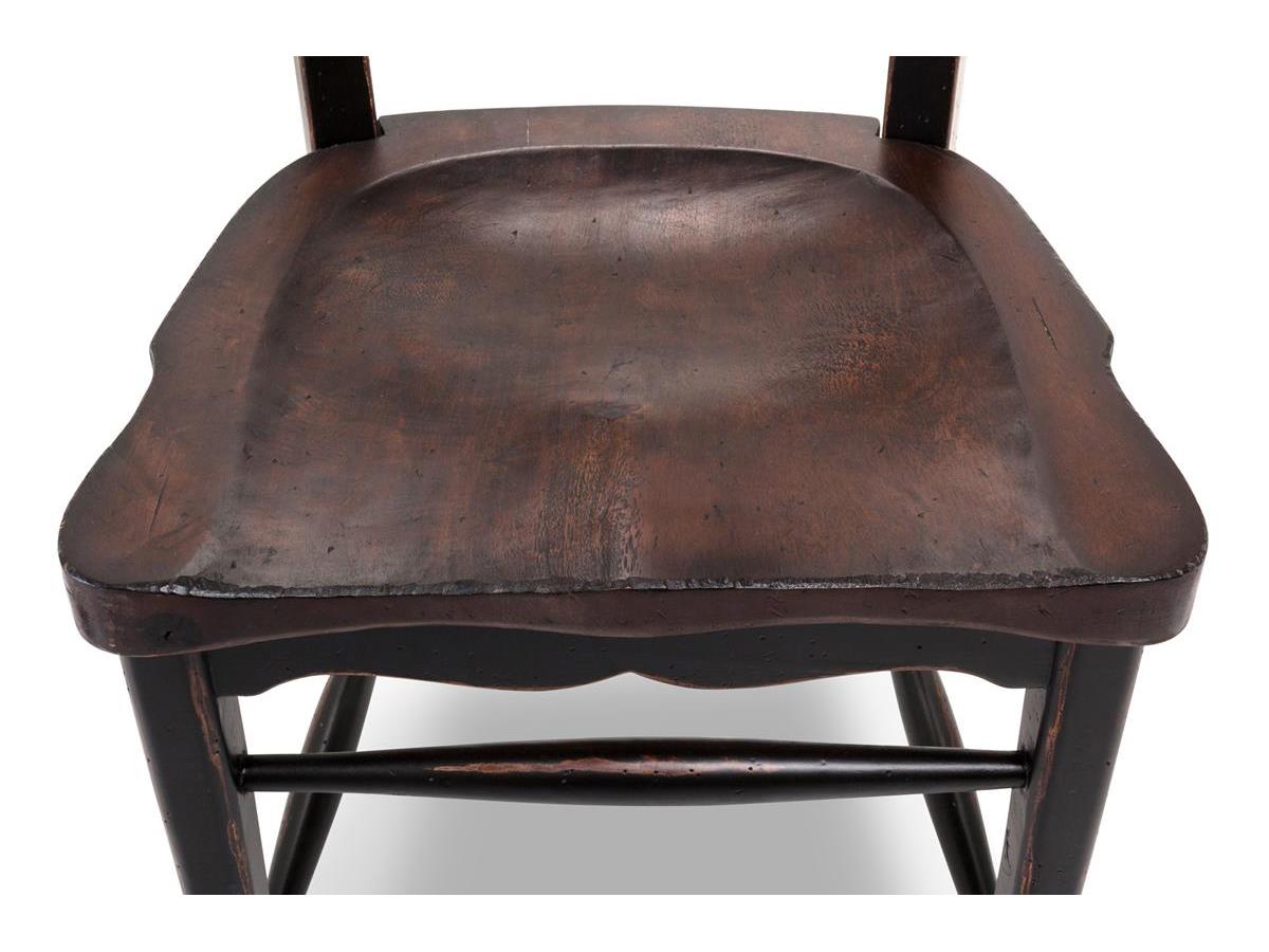 Colonial Dining Chair, Black/Dark Rustic Pecan