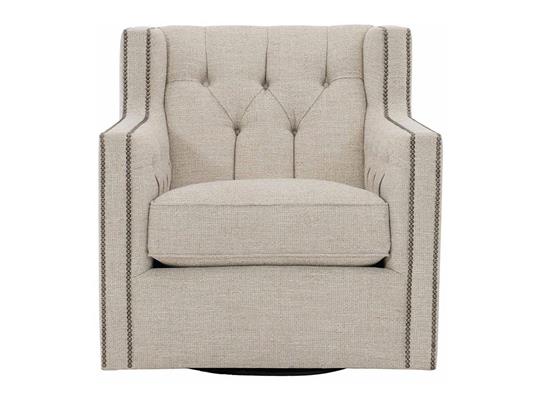 Bernhardt Candace Swivel Chair, Taupe
