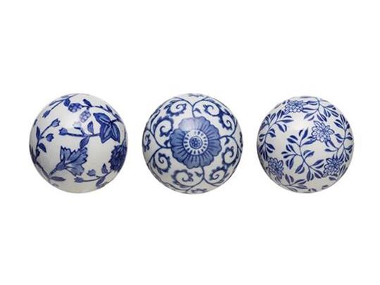 Blue & White Ceramic Orb
